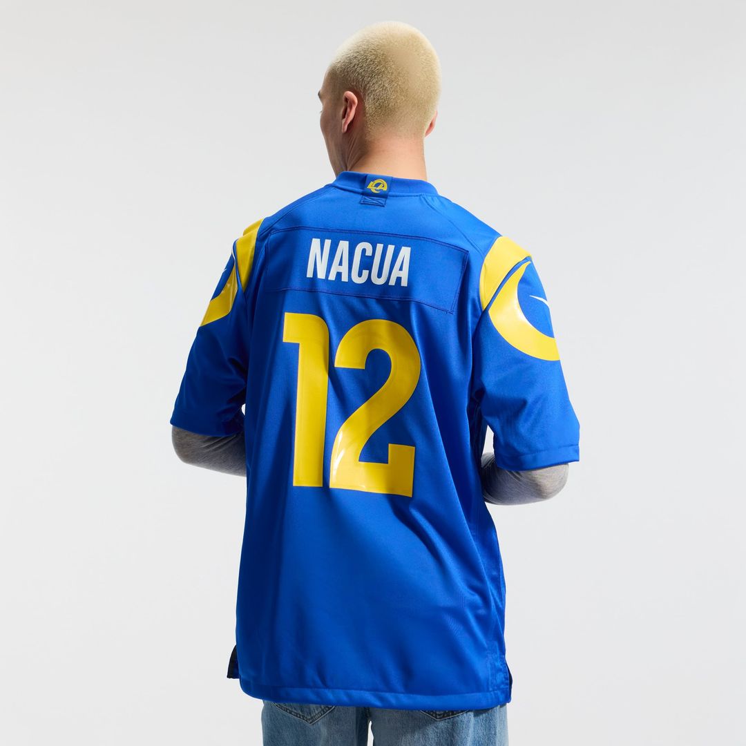 Men's Los Angeles Rams Puka Nacua Nike White Game Player product image 9