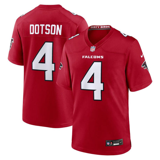 Men's Atlanta Falcons Jahan Dotson Nike Red Team Game Jersey product image 1
