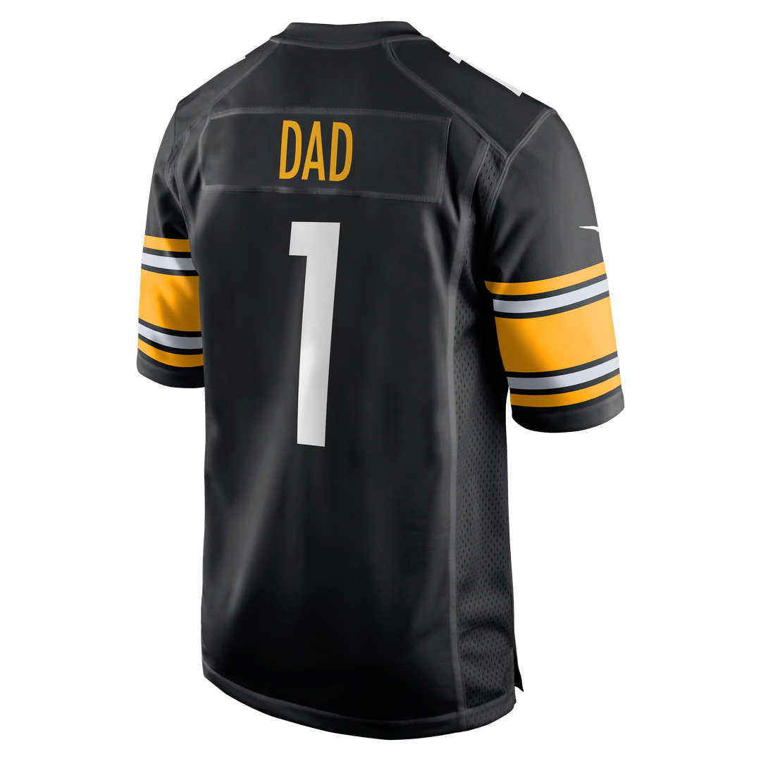 Men's Pittsburgh Steelers Number 1 Dad Nike Black Game product image 3