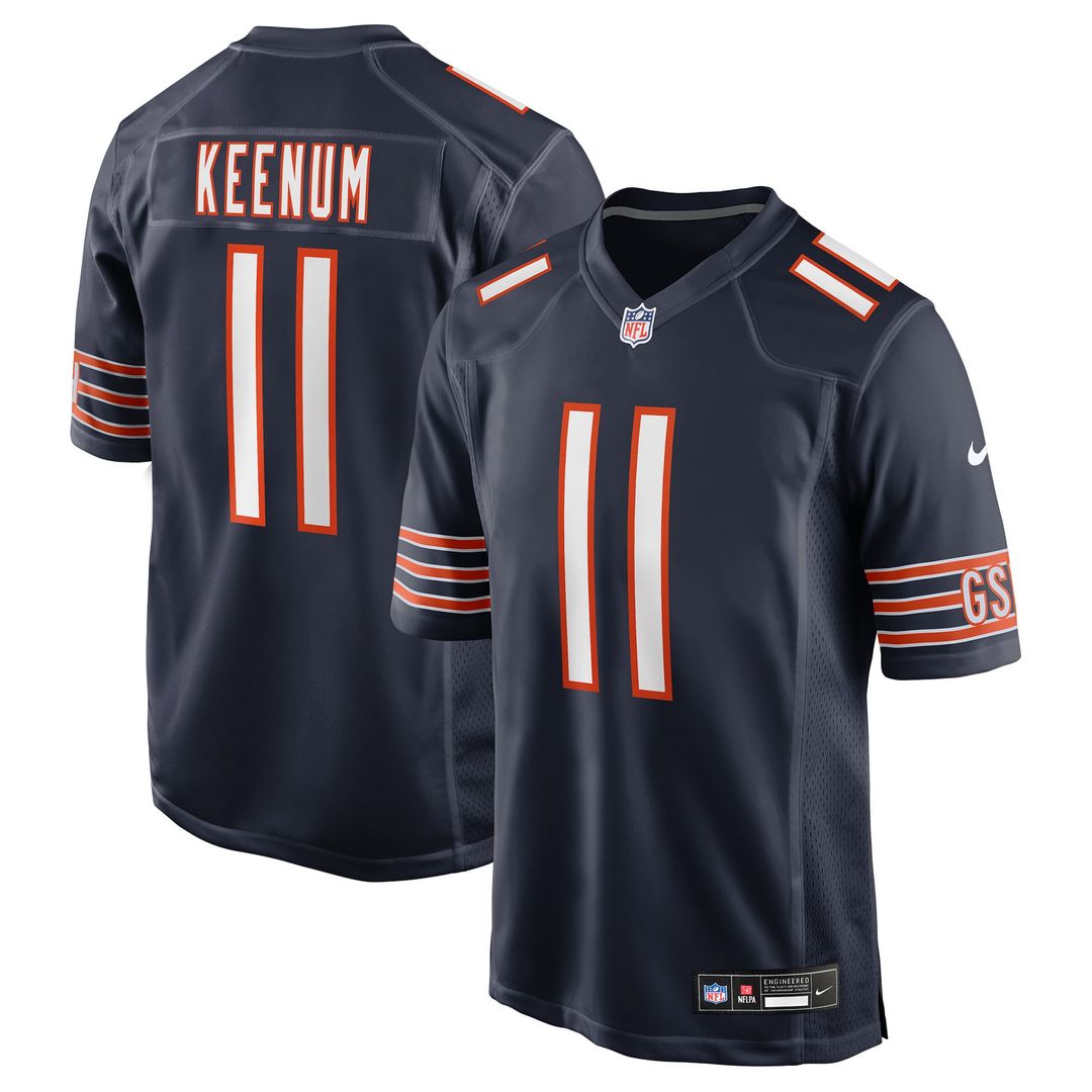 Men's Chicago Bears Case Keenum Nike Navy Team Game Jersey product image 1
