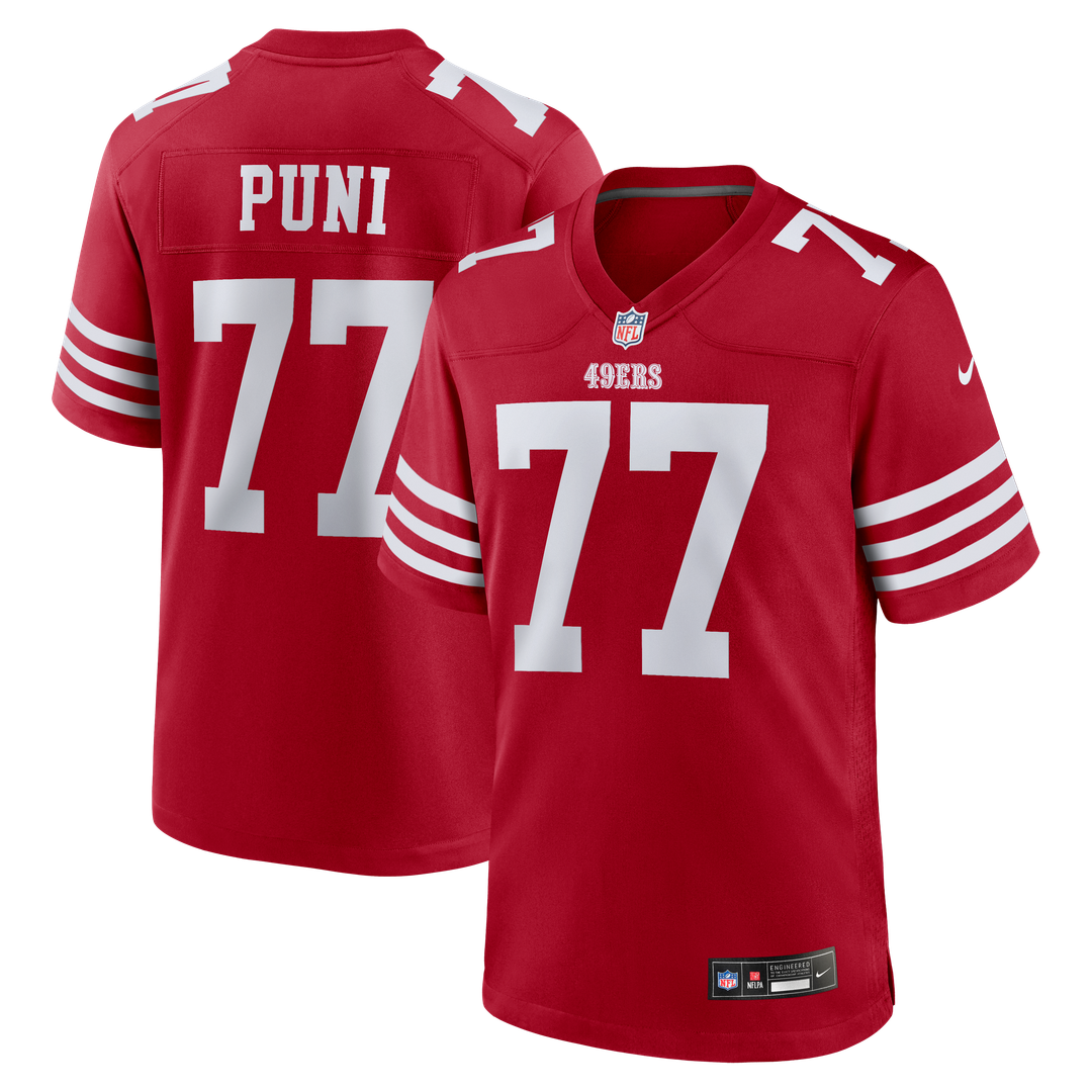 Men's San Francisco 49ers Dominick Puni Nike Scarlet Team product image 1