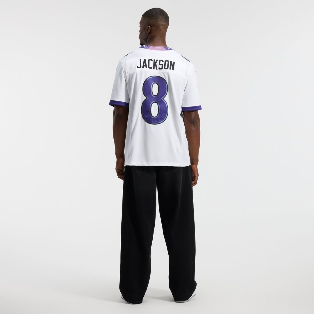 Men's Baltimore Ravens Lamar Jackson Nike White Vapor product image 18