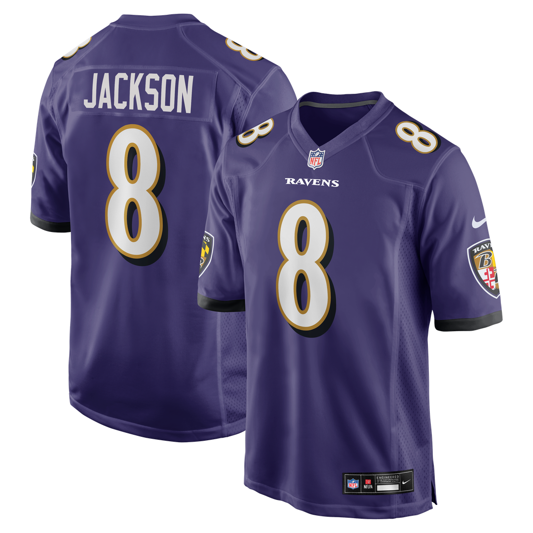Men's Baltimore Ravens Lamar Jackson Nike Purple Game Jersey product image 1