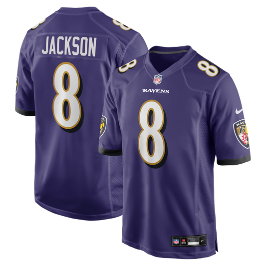 Men's Baltimore Ravens Lamar Jackson Nike Purple Game Jersey product image 1