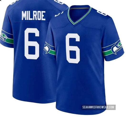 Jalen Milroe YOUTH KIDS Seattle Seahawks Official NFL Nike Classic Retro Jersey product image 1, provided for visual