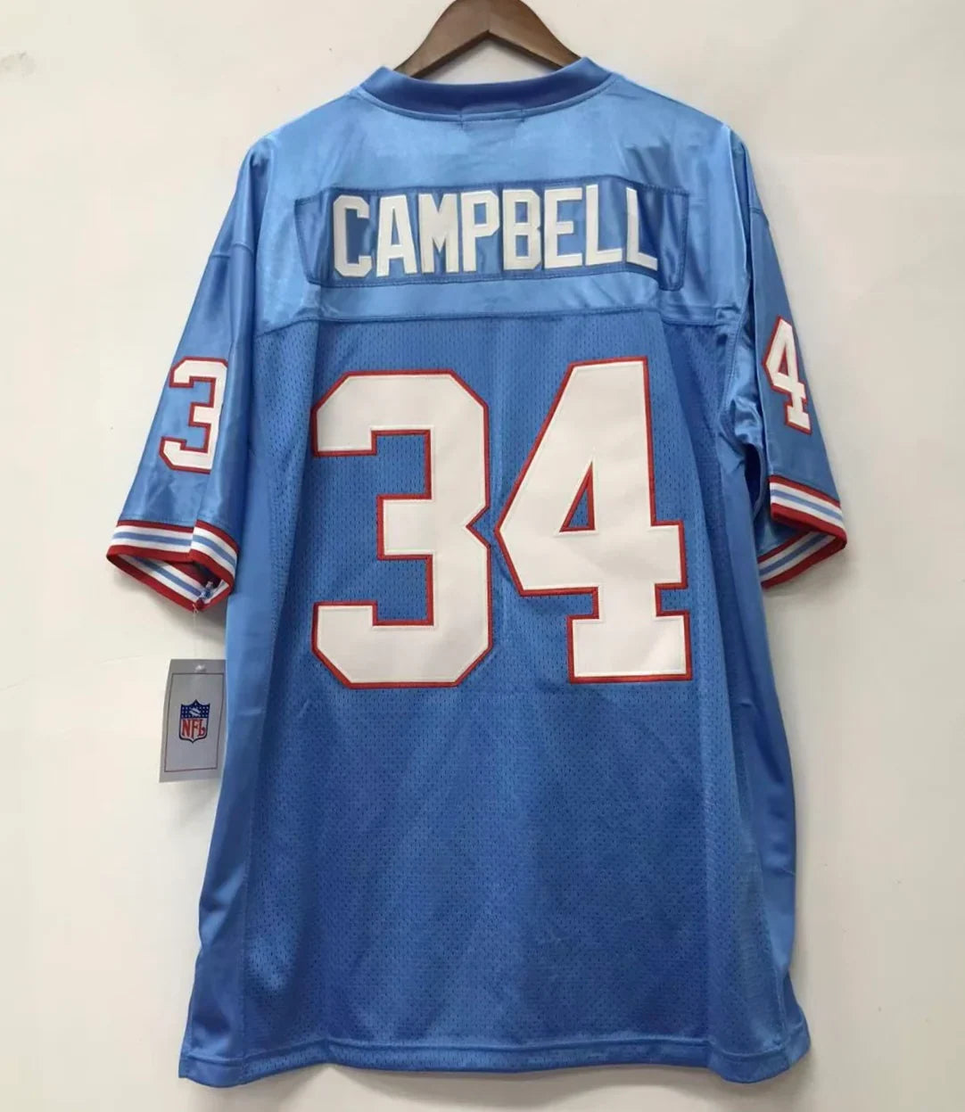 Earl Campbell Houston Oilers Mitchell & Ness Jersey product image 1, provided for visual reference and product detail review