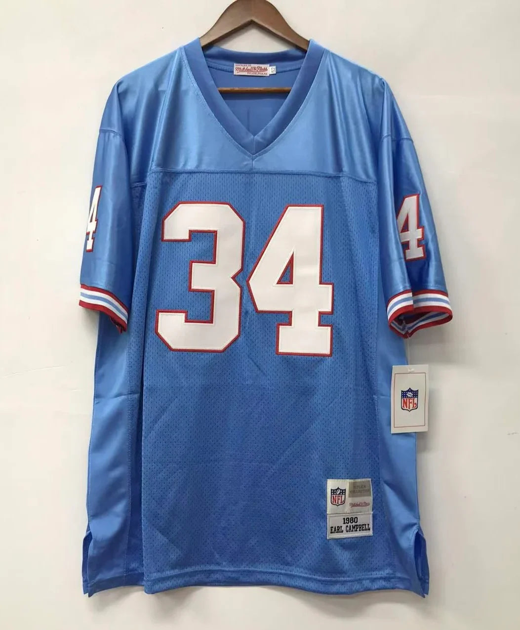 Earl Campbell Houston Oilers Mitchell & Ness Jersey product image 2, provided for visual reference and product detail review