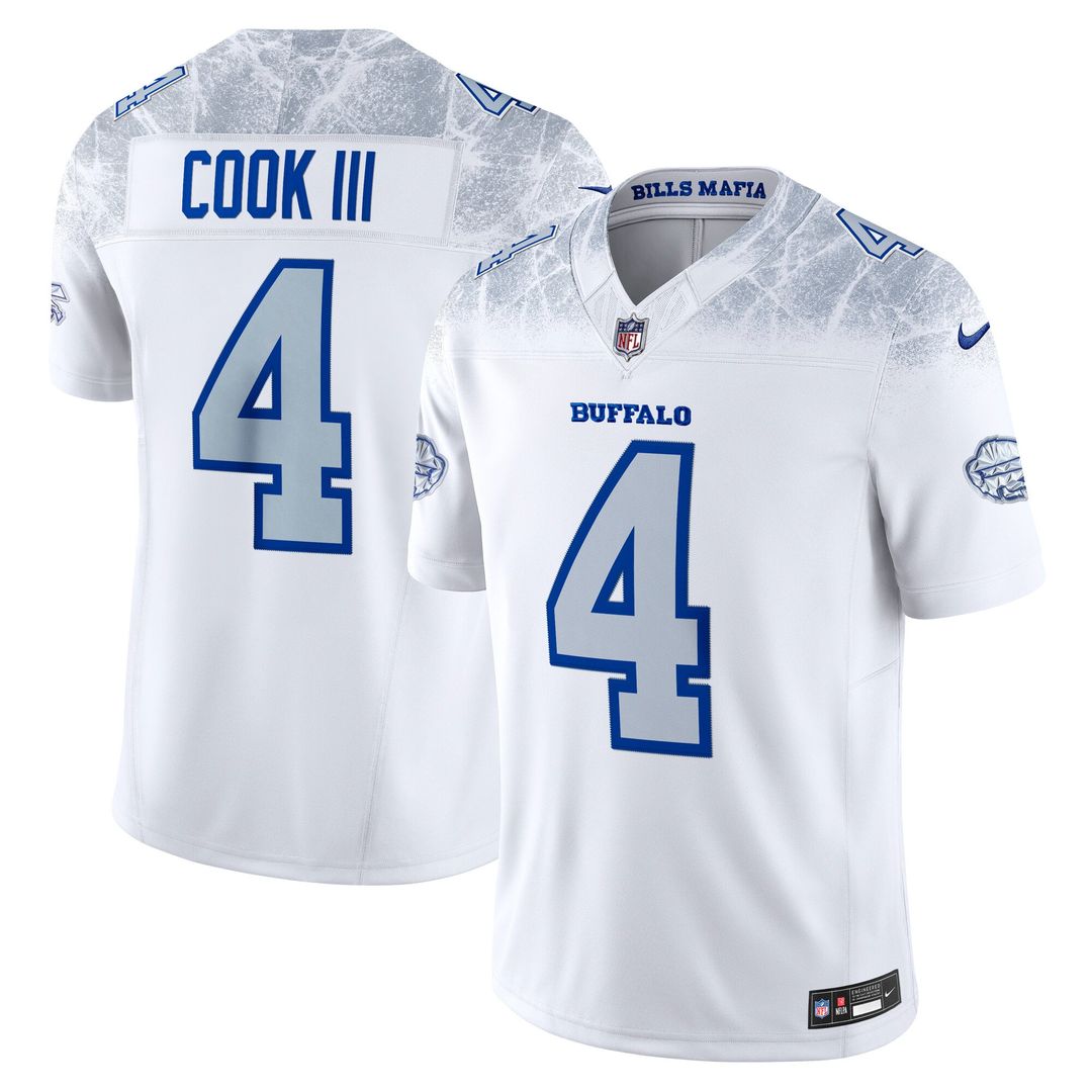 Men's Buffalo Bills James Cook III Nike White Rivalries product image 1