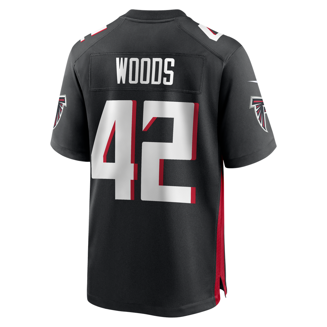 Men's Atlanta Falcons Josh Woods Nike Black Team Game Jersey product image 3