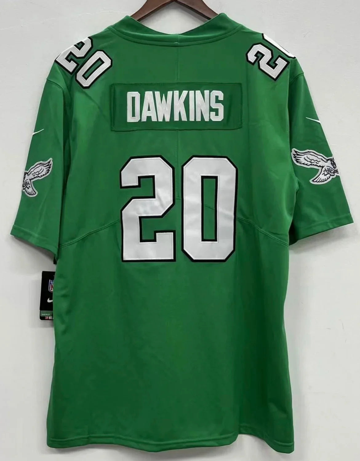 Brian Dawkins Philadelphia Eagles NFL Jersey Nike Kelly green product image 1, provided for visual reference and product