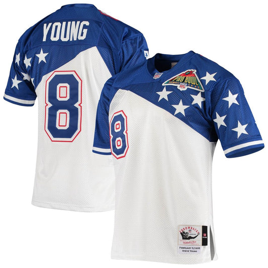 Men's NFC Steve Young Mitchell & Ness White/Blue 1994 Pro product image 1