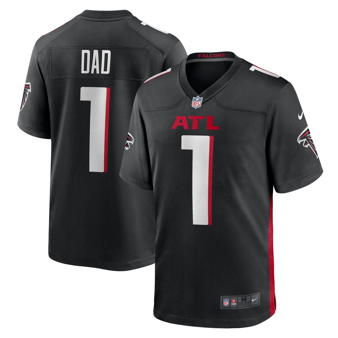 Men's Atlanta Falcons Number 1 Dad Nike Black Game Jersey product image 1