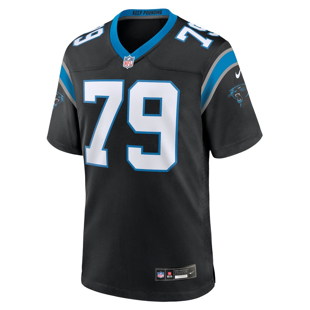 Men's Carolina Panthers Ikem Ekwonu Nike Black Game Jersey product image 2