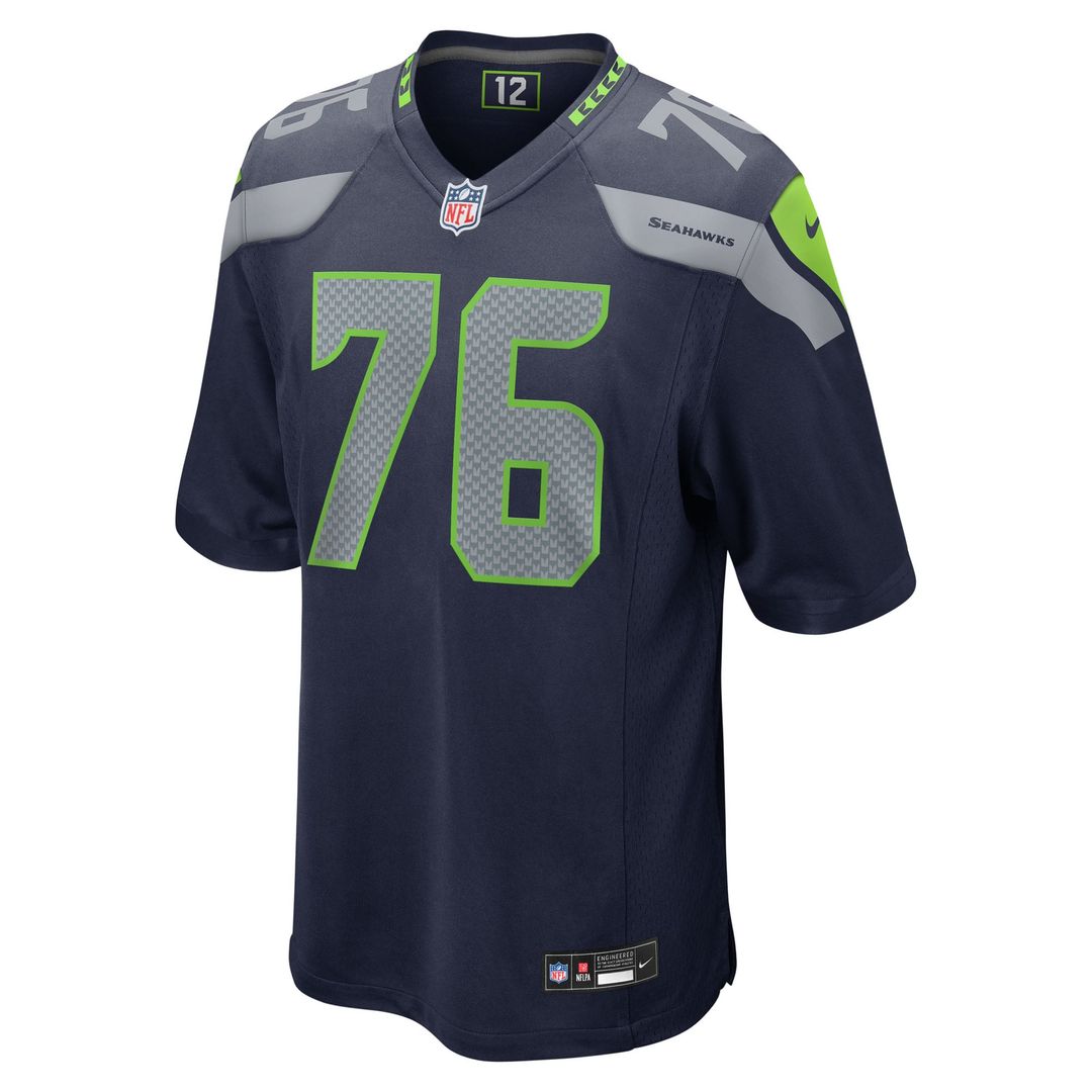 Men's Seattle Seahawks Grey Zabel Nike Navy Team Game Jersey product image 2