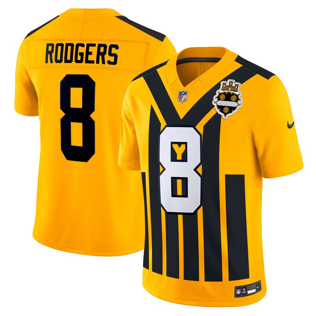 Men's Pittsburgh Steelers Aaron Rodgers Nike Gold Alternate product image 1