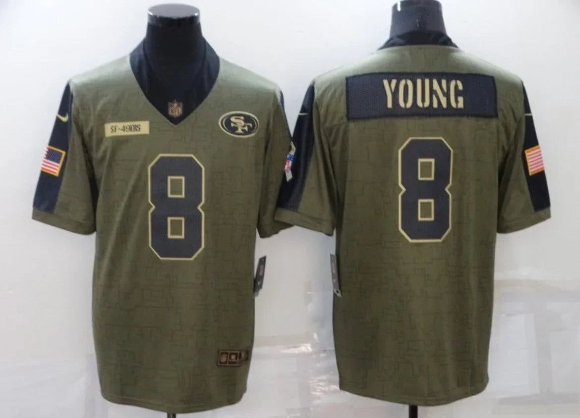 Steve Young San Francisco 49ers military salute to service Jersey product image 1, provided for visual reference and product