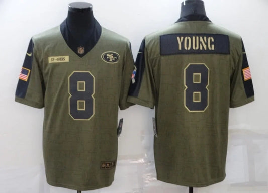 Steve Young San Francisco 49ers military salute to service Jersey product image 1, provided for visual reference and product
