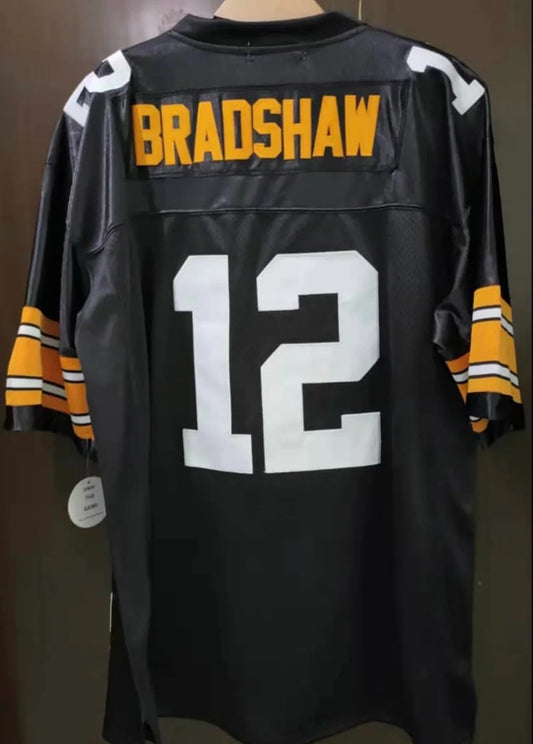 Terry Bradshaw Pittsburgh Steelers Classic Authentics Jersey Black product image 1, provided for visual reference and