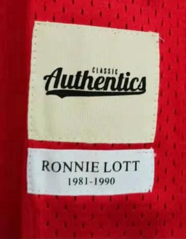 Ronnie Lott San Francisco 49ers Jersey Classic Authentics product image 3, provided for visual reference and product detail