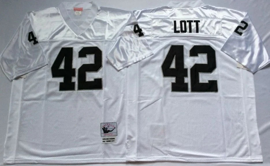 Ronnie Lott Oakland Raiders Jersey white product image 1, provided for visual reference and product detail review