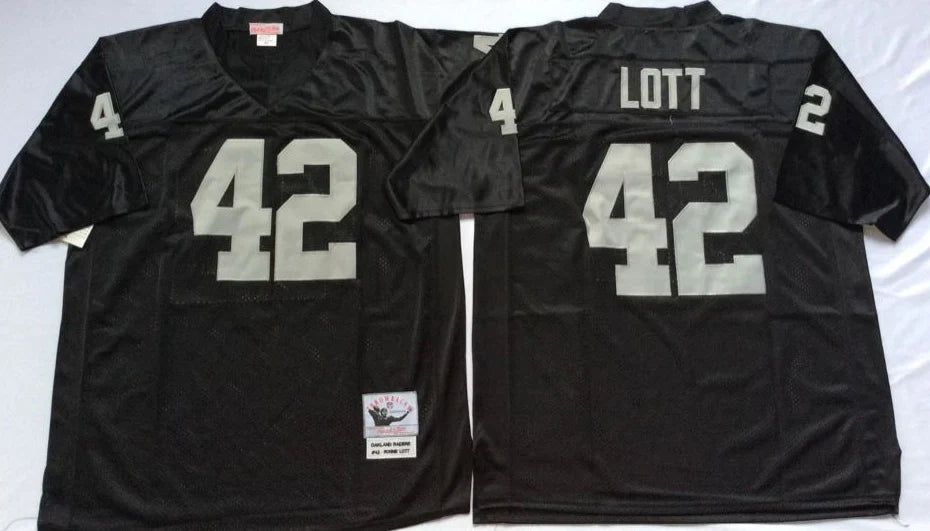 Ronnie Lott Oakland Raiders Jersey Black Mitchell & Ness product image 1, provided for visual reference and product detail
