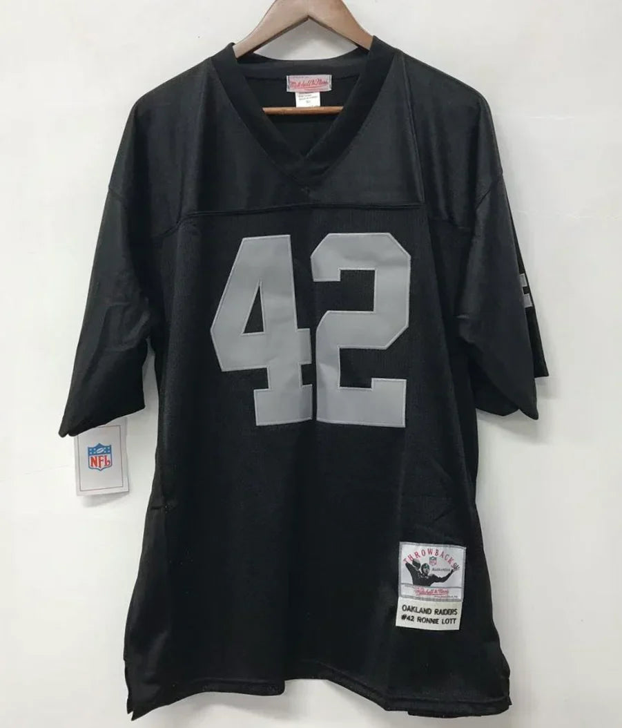 Ronnie Lott Oakland Raiders Jersey Black Mitchell & Ness product image 3, provided for visual reference and product detail