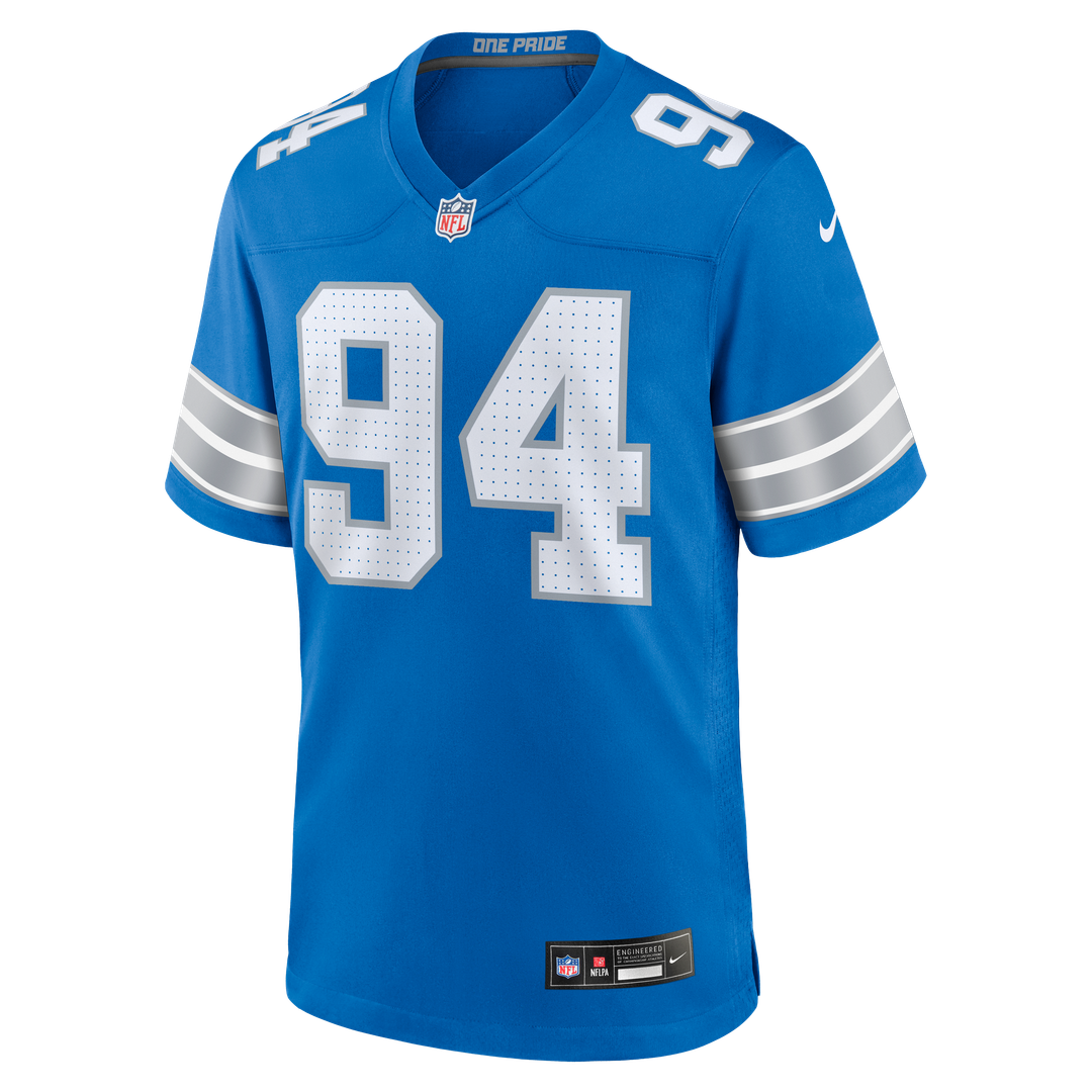 Men's Detroit Lions Mekhi Wingo Nike Blue Team Game Jersey product image 2
