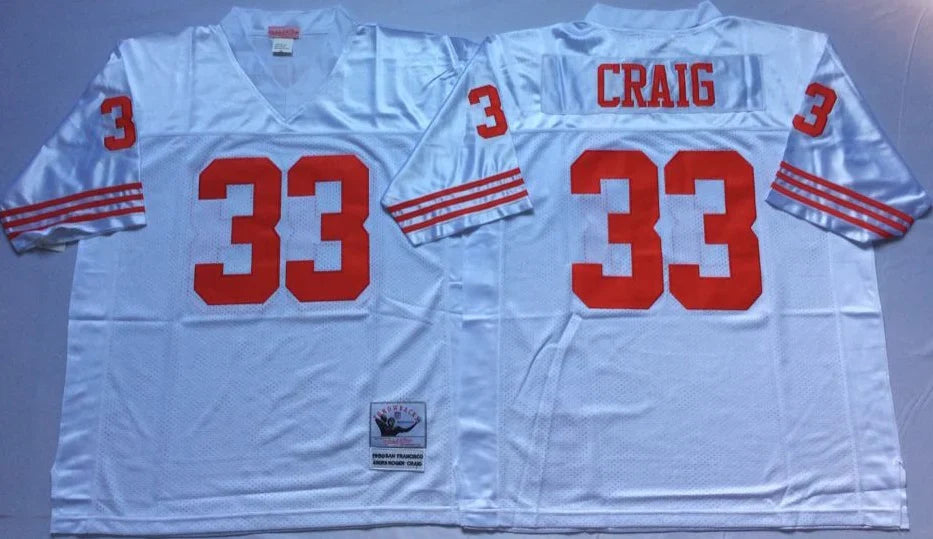 Roger Craig San Francisco 49ers Jersey White Mitchell & Ness product image 1, provided for visual reference and product