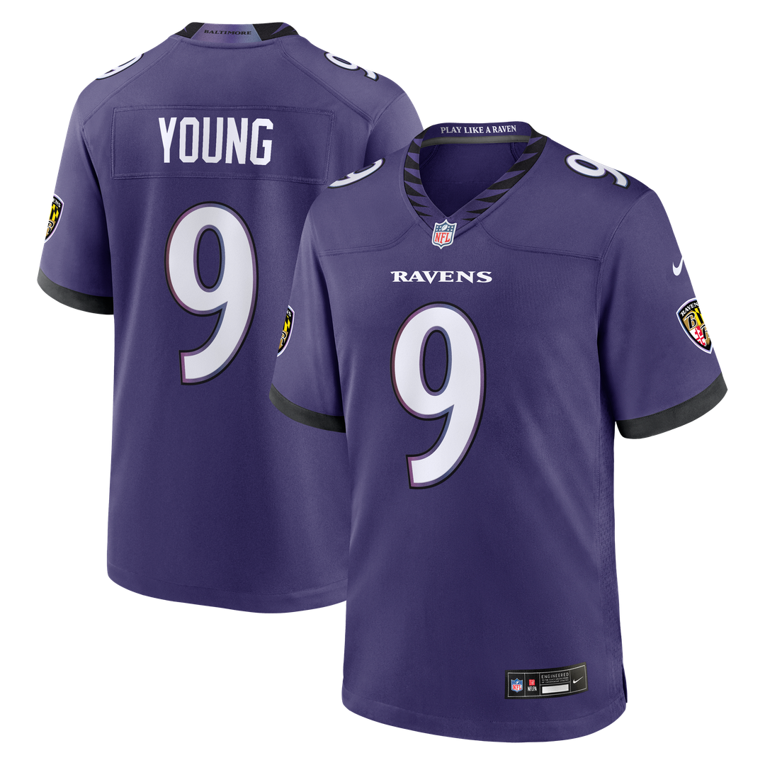 Men's Baltimore Ravens Zion Young Nike Purple Team Game product image 1