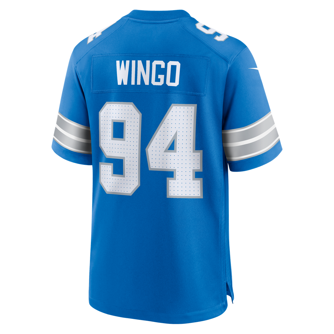 Men's Detroit Lions Mekhi Wingo Nike Blue Team Game Jersey product image 3