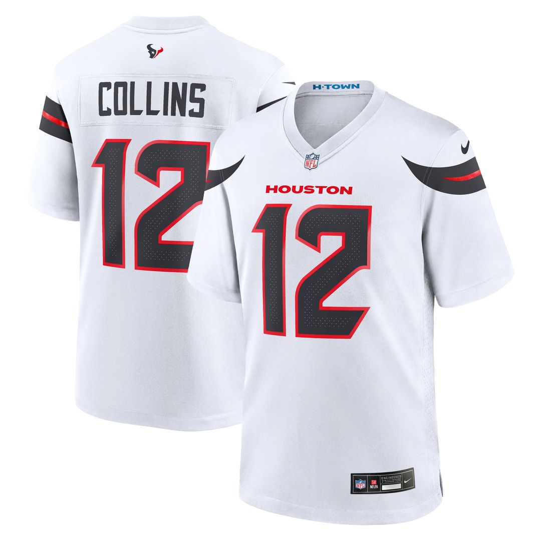 Men's Houston Texans Nico Collins Nike White Game Jersey product image 1