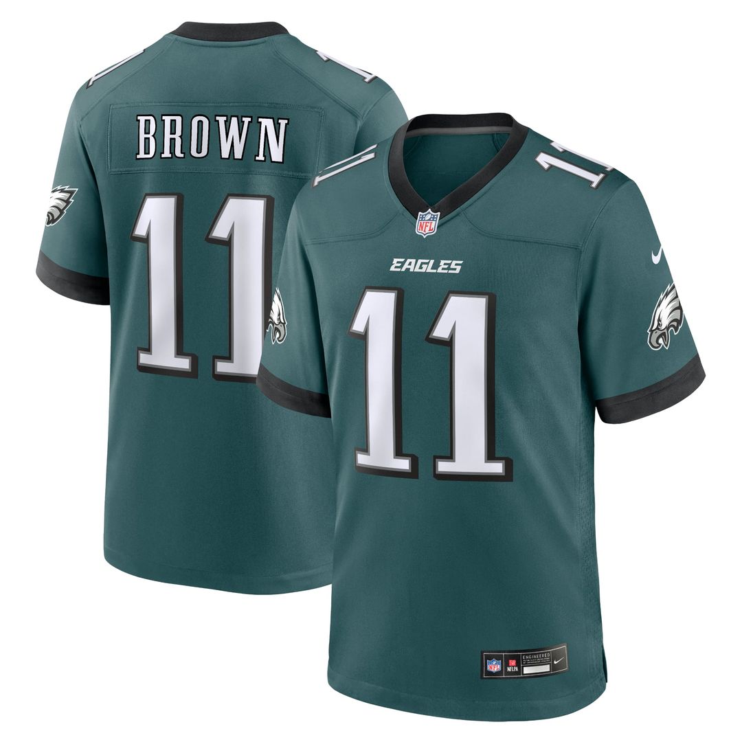 Men's Philadelphia Eagles A.J. Brown Nike Midnight Green product image 1