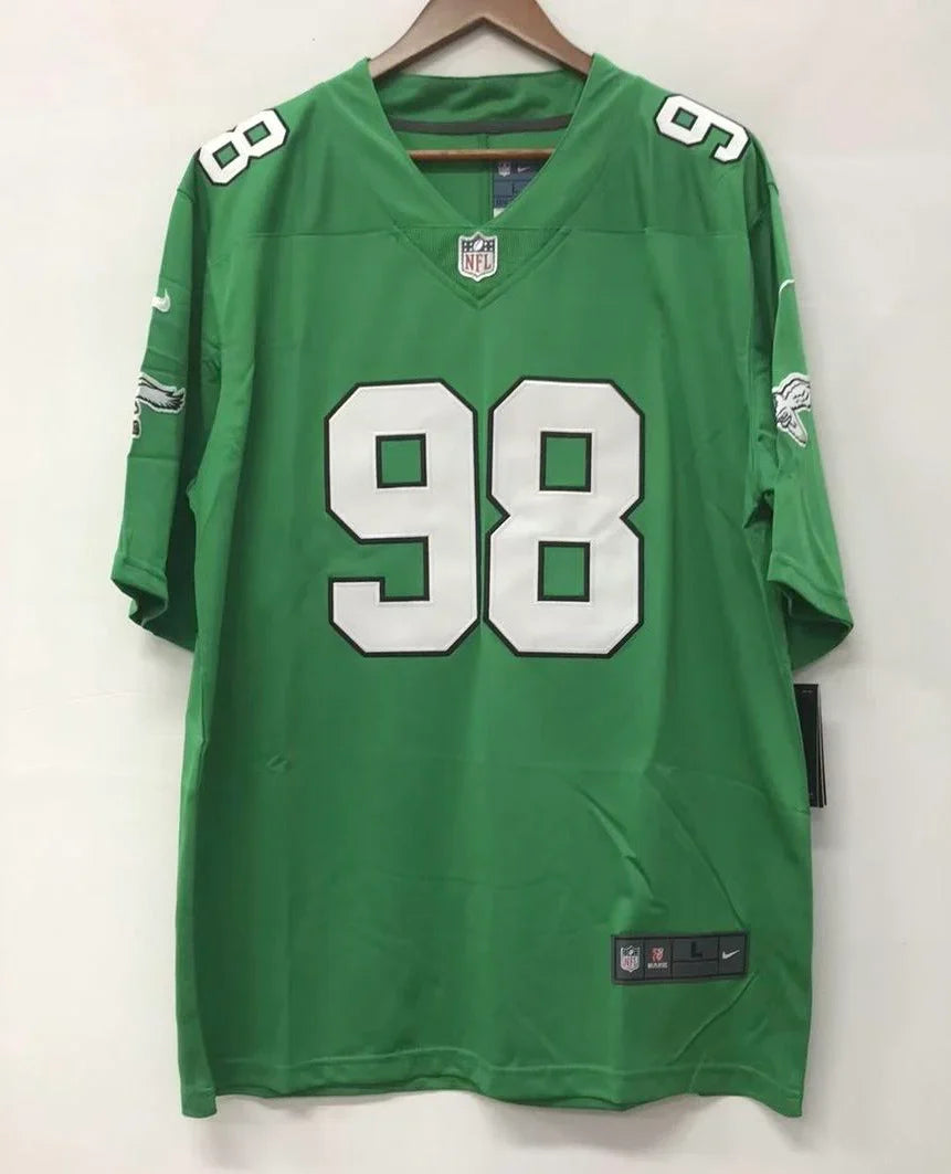 Jalen Carter Philadelphia Eagles Jersey Kelly Green product image 4, provided for visual reference and product detail review