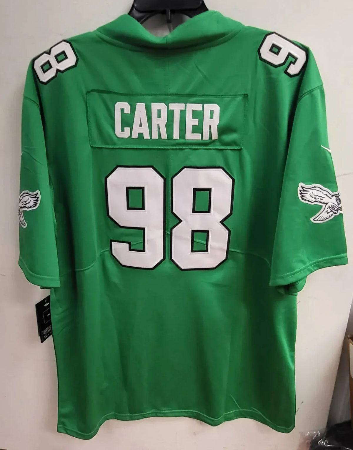 Jalen Carter Philadelphia Eagles Jersey Kelly Green product image 3, provided for visual reference and product detail review