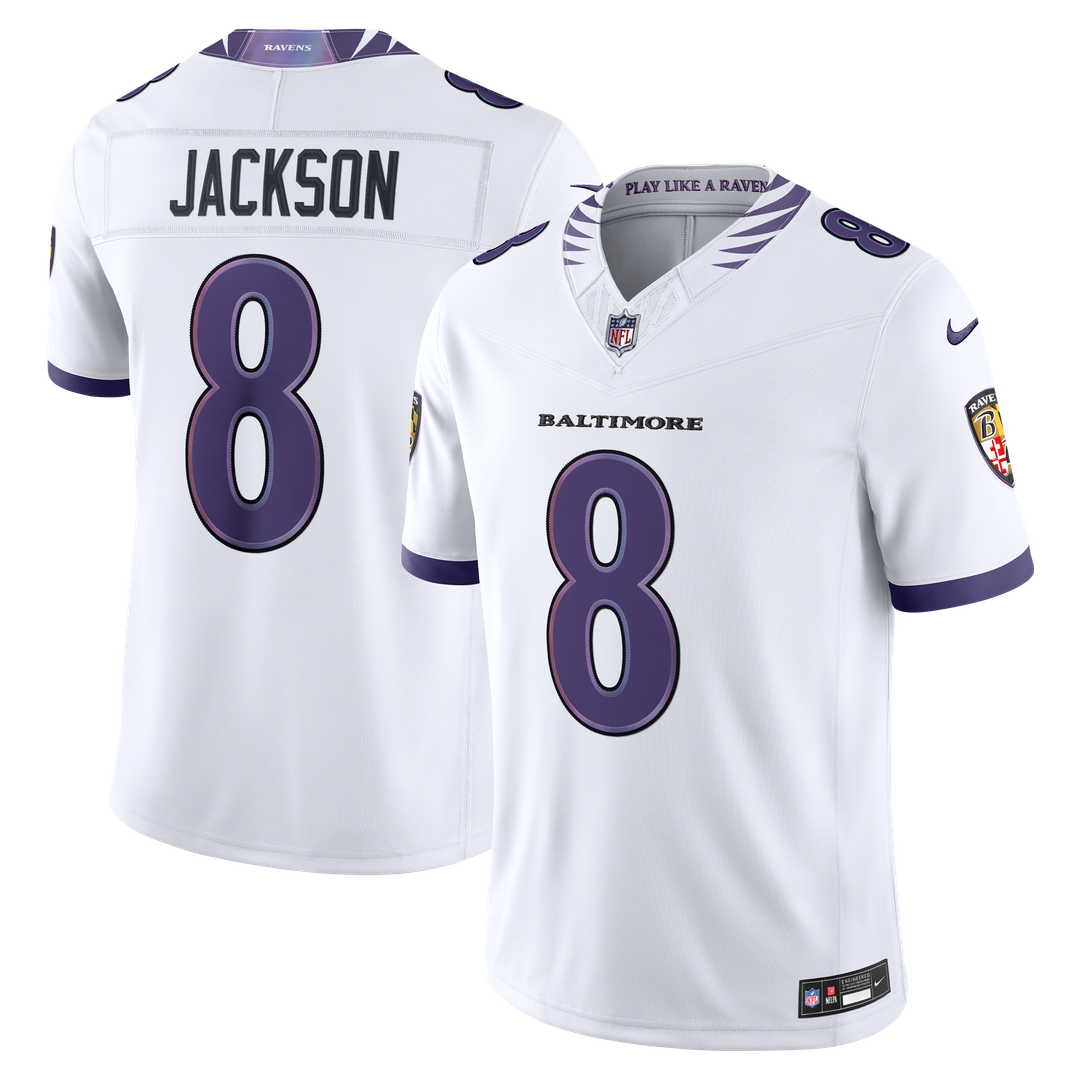 Men's Baltimore Ravens Lamar Jackson Nike White Vapor product image 14