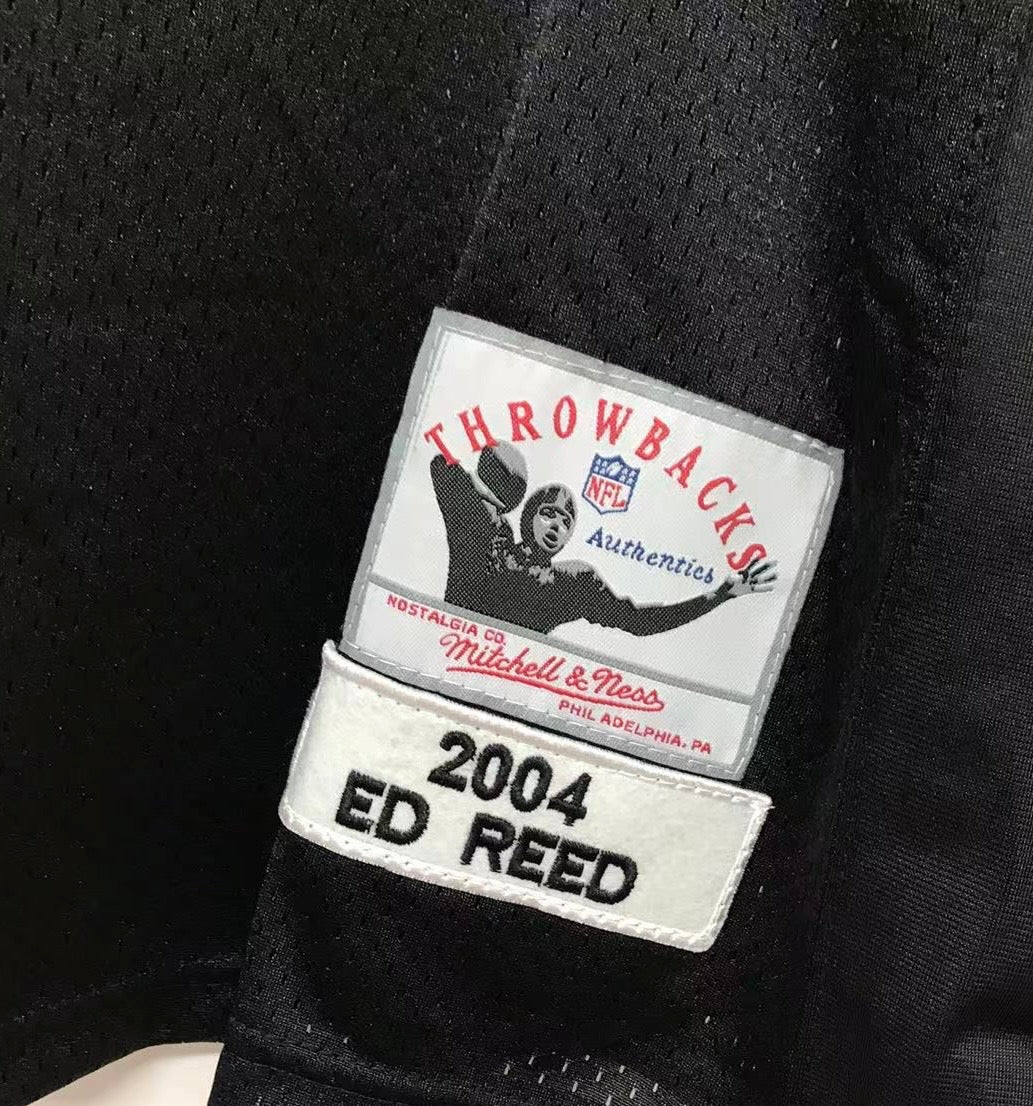 Ed Reed Baltimore Ravens official Mitchell & Ness Jersey black product image 3, provided for visual reference and product