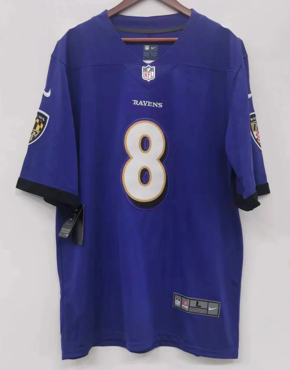 Lamar Jackson Baltimore Ravens official Nike Jersey purple product image 2, provided for visual reference and product detail