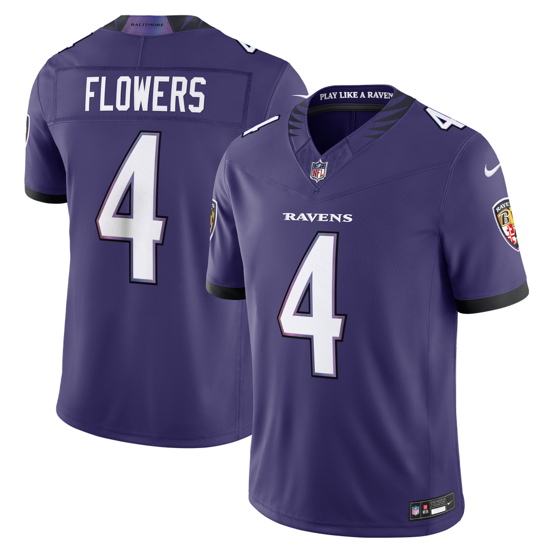 Men's Baltimore Ravens Zay Flowers Nike Purple Team Vapor product image 1