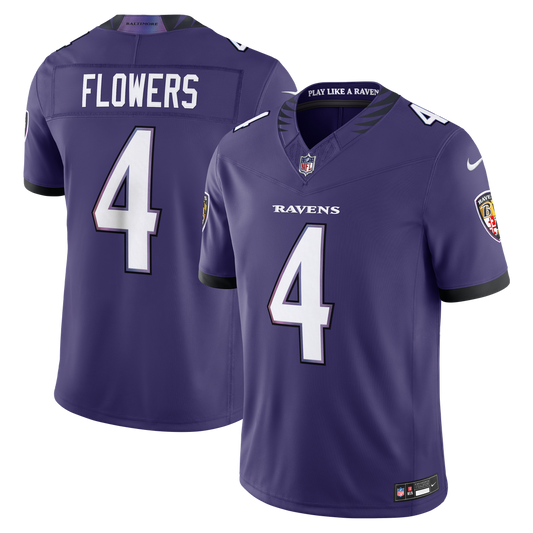 Men's Baltimore Ravens Zay Flowers Nike Purple Team Vapor product image 1