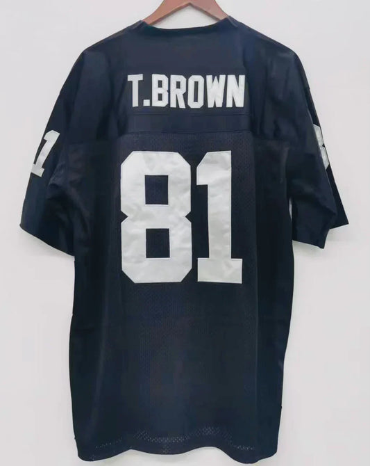 Tim Brown Las Vegas Oakland Raiders Jersey Mitchell & Ness Black product image 1, provided for visual reference and product