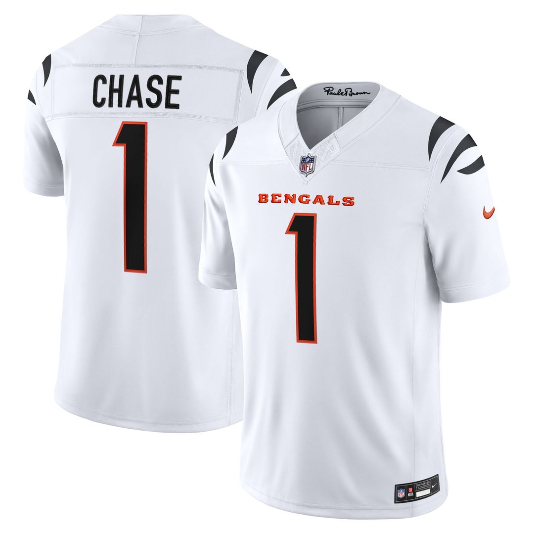 Men's Cincinnati Bengals Ja'Marr Chase Nike White Vapor product image 4