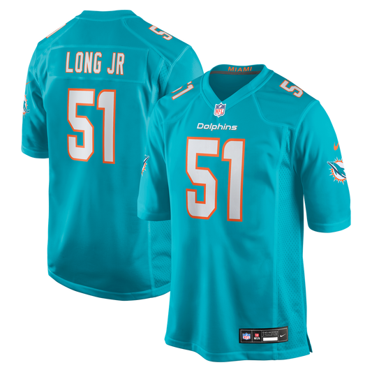 Men's Miami Dolphins David Long Jr. Nike Aqua Game Jersey product image 1