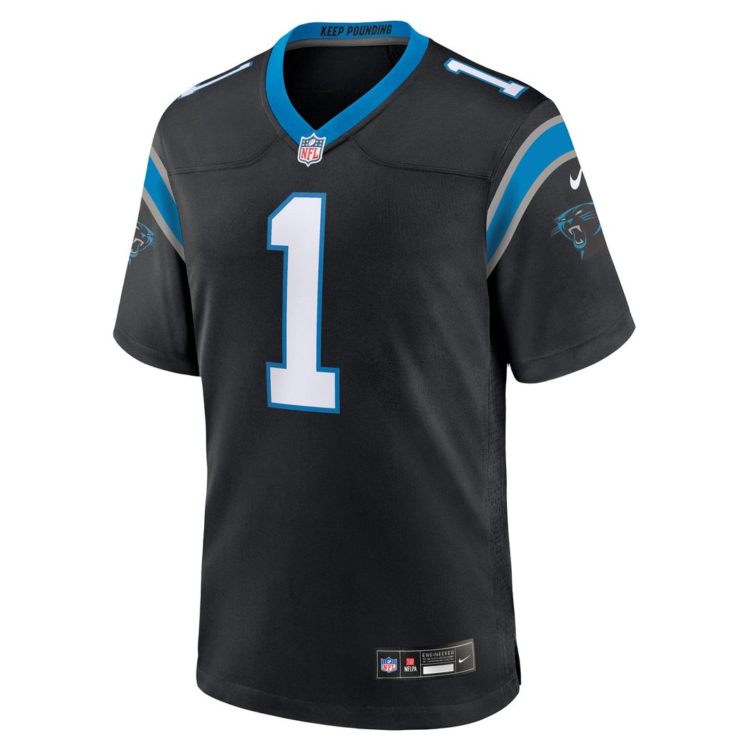 Men's Carolina Panthers Number 1 Groom Nike Black Game product image 2