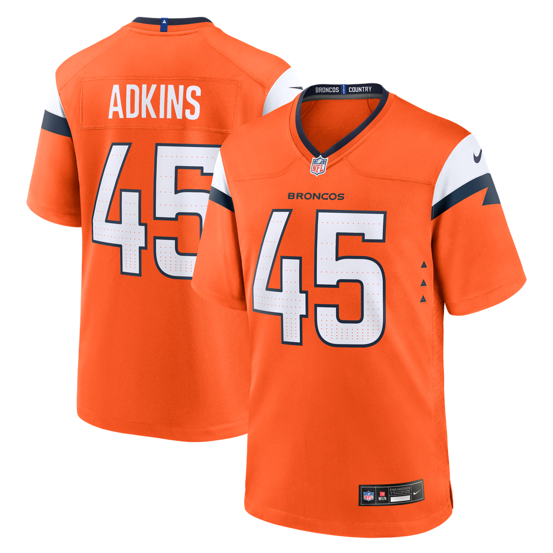 Men's Denver Broncos Nate Adkins Nike Orange Team Game product image 1