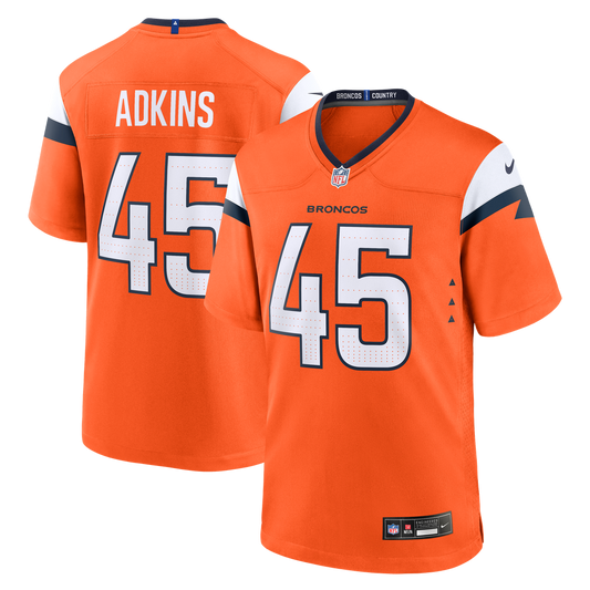 Men's Denver Broncos Nate Adkins Nike Orange Team Game product image 1