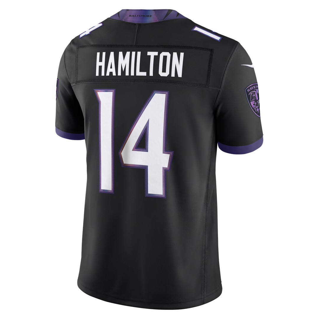 Men's Baltimore Ravens Kyle Hamilton Nike Black Alternate product image 3