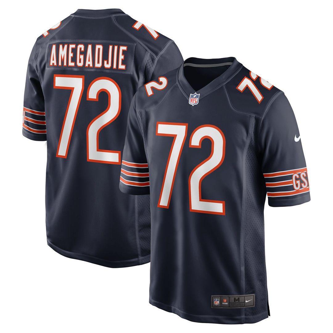 Men's Chicago Bears Kiran Amegadjie Nike Navy Game Jersey product image 1