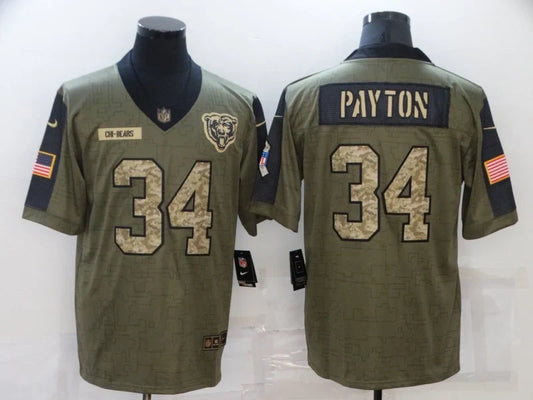 Walter Payton Chicago Bears military salute to service Jersey product image 1, provided for visual reference and product