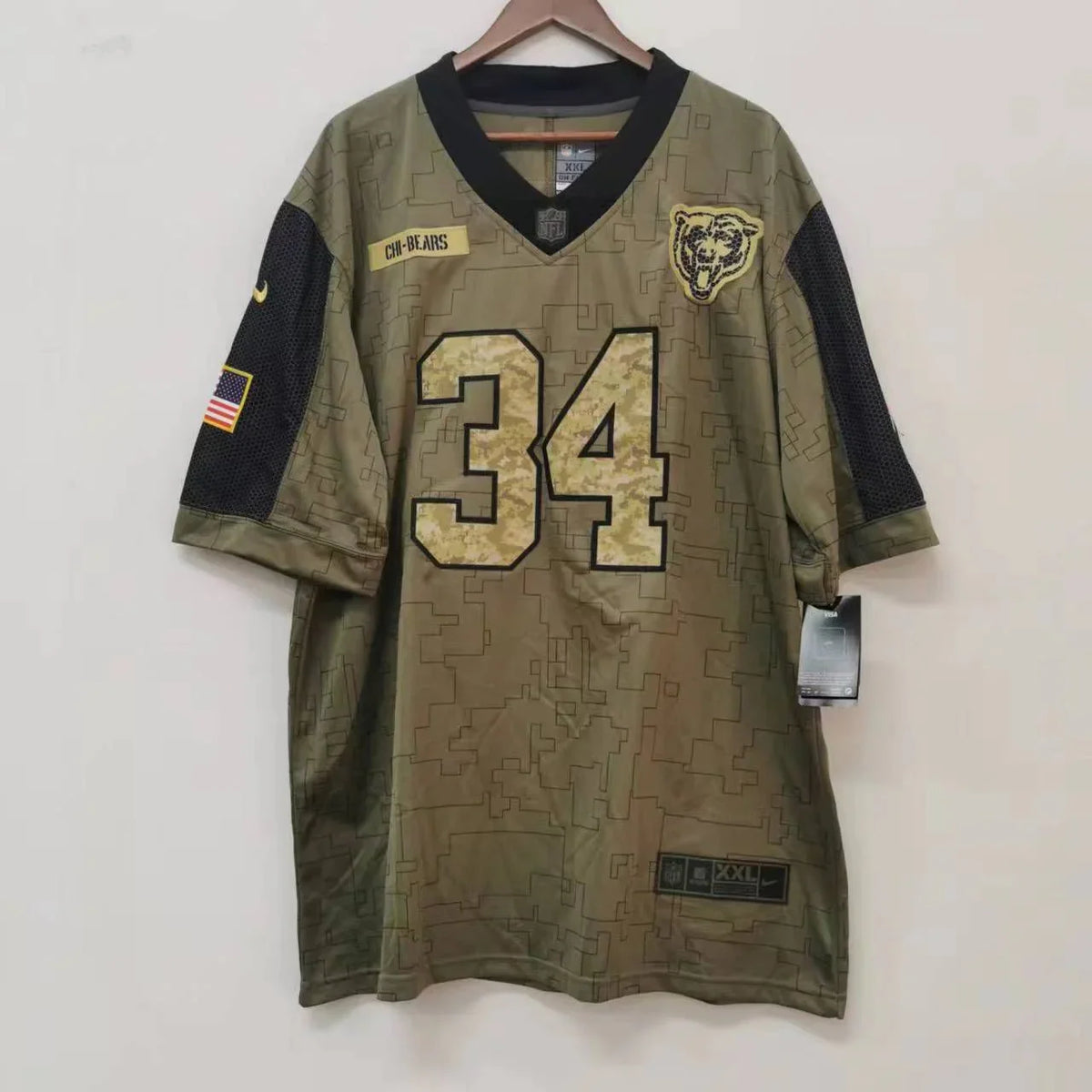 Walter Payton Chicago Bears military salute to service Jersey product image 3, provided for visual reference and product