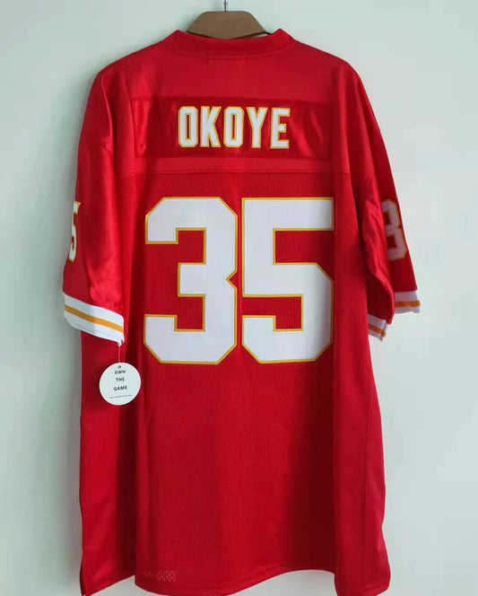 Christian Okoye Kansas City Chiefs Classic Authentics Jersey red product image 1, provided for visual reference and product